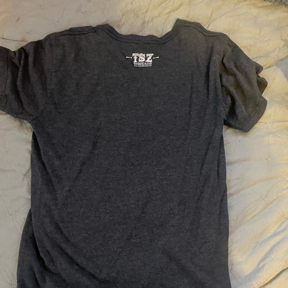 Black soft t-shirt with christian writing